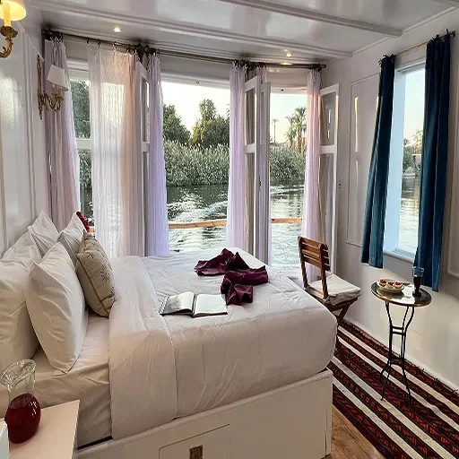Lazuli King Farouk Dahabiya – crociera sul Nilo di 6 giorni : Luxor–Assuan